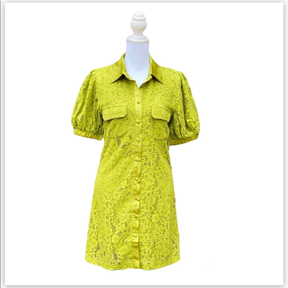 Sen Collection Lace Mini-Length Shirt Dress